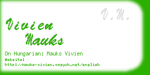 vivien mauks business card